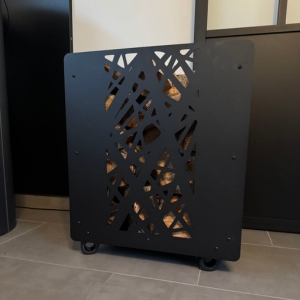 Panier à bûches en tôle